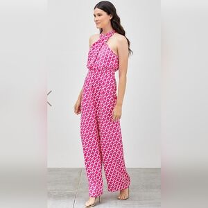 #719 NWT DO + BEWomen's Halter Jumpsuit. Size: Small